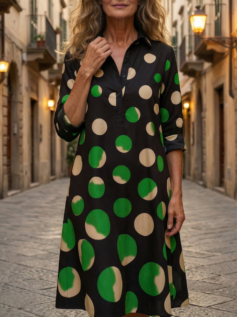 Kara Walk Dress | Lightweight Polka Dot Summer Dress for Women, Knee Length