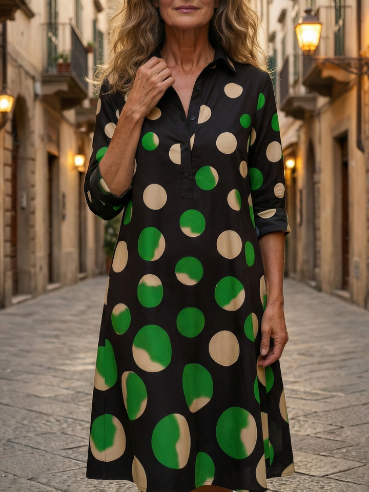 Kara Walk Dress | Lightweight Polka Dot Summer Dress for Women, Knee Length