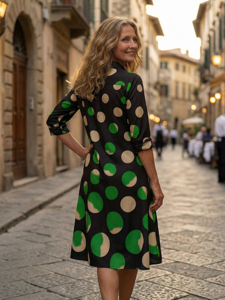 Kara Walk Dress | Lightweight Polka Dot Summer Dress for Women, Knee Length